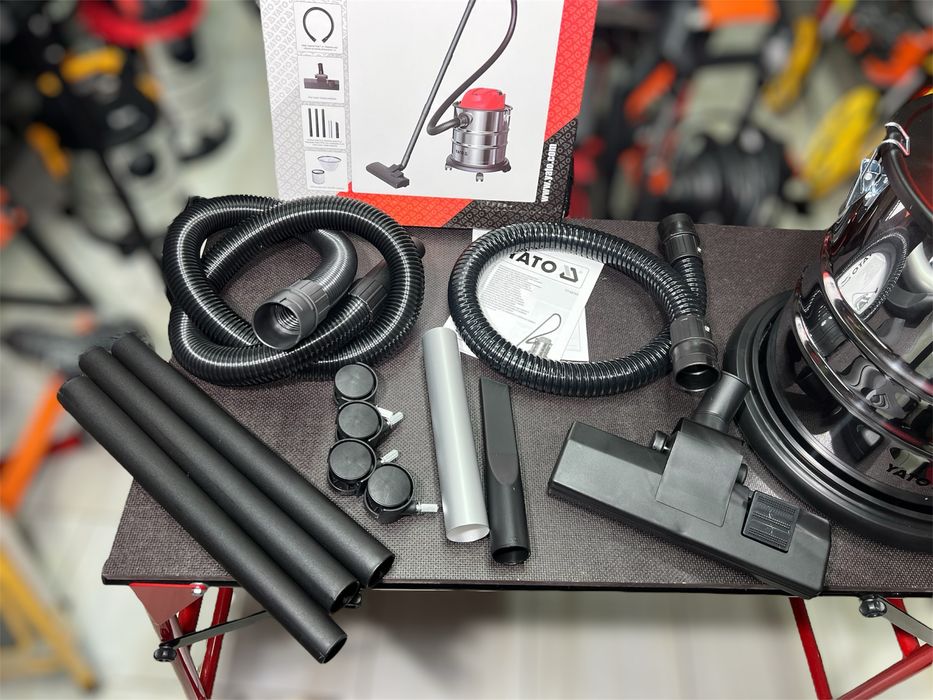 Пылесос строительный 1200 Вт 20 л YATO с очисткой фильтра