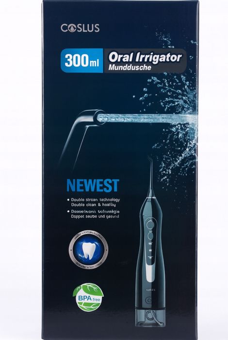 Irygator doustny Coslus F5020E 300 ml bezprzewodowy czarny