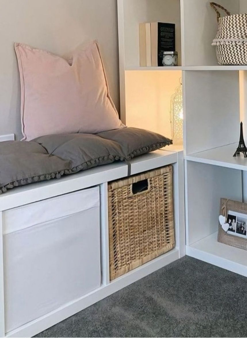 Kallax 2×1 z wkladami fala ikea