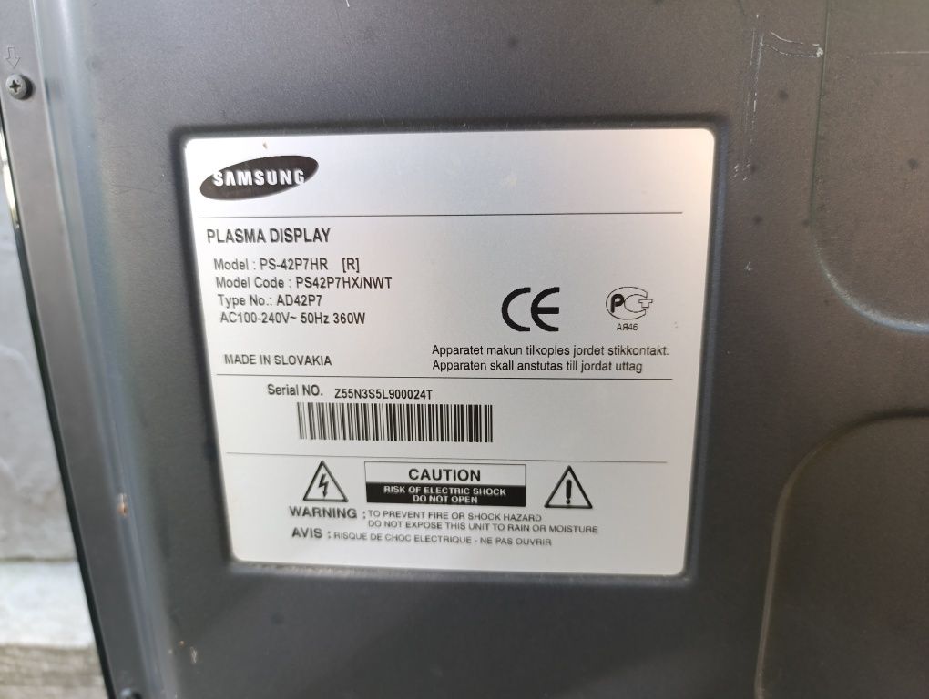 Плазмовий телевізор Samsung PS-42P7HR, плазма 42 діагональ