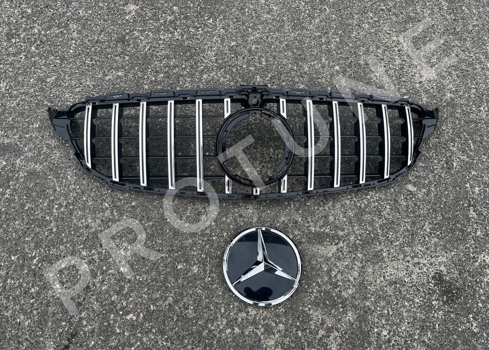 Решетка радиатора W205 Mercedes C-Class AMG C63 GT Panamericana Хром