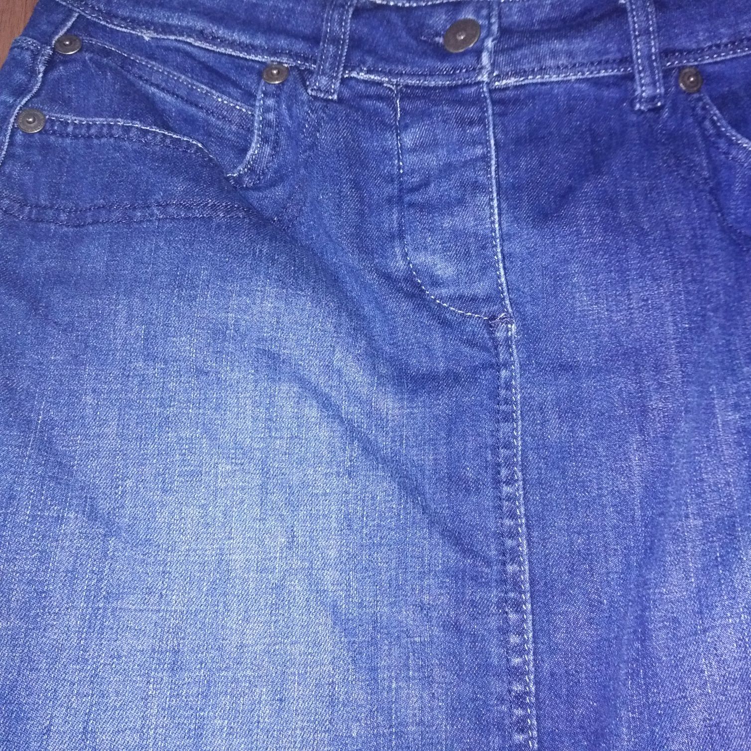 Юбка джинсова темно синього кольору