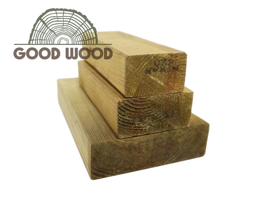 Kantówki 45x70 mm IMPREGNOWANE C24, legary tarasowe, drewno ze SZWECJI