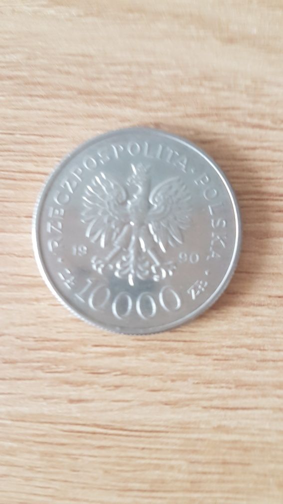 Moneta 10000 zł . Solidarność.  1990.