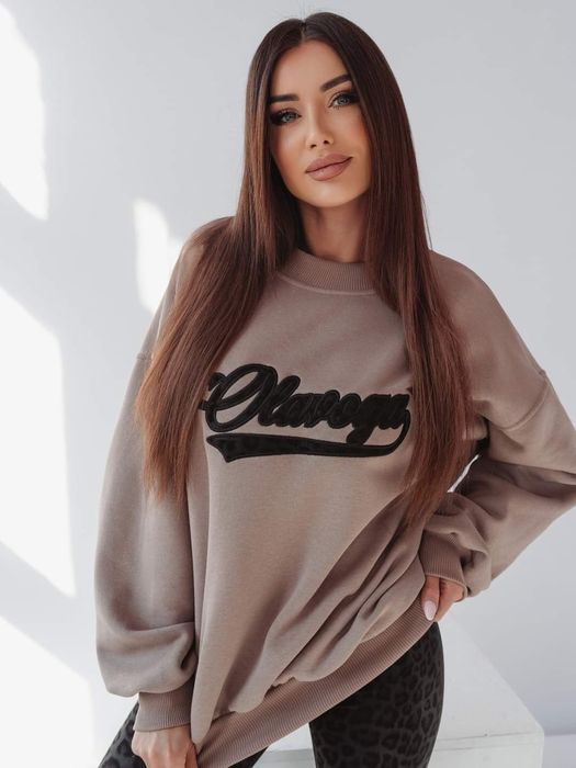 Bluza damska OLAVOGA LEOPARD Detail beżowa UNI
