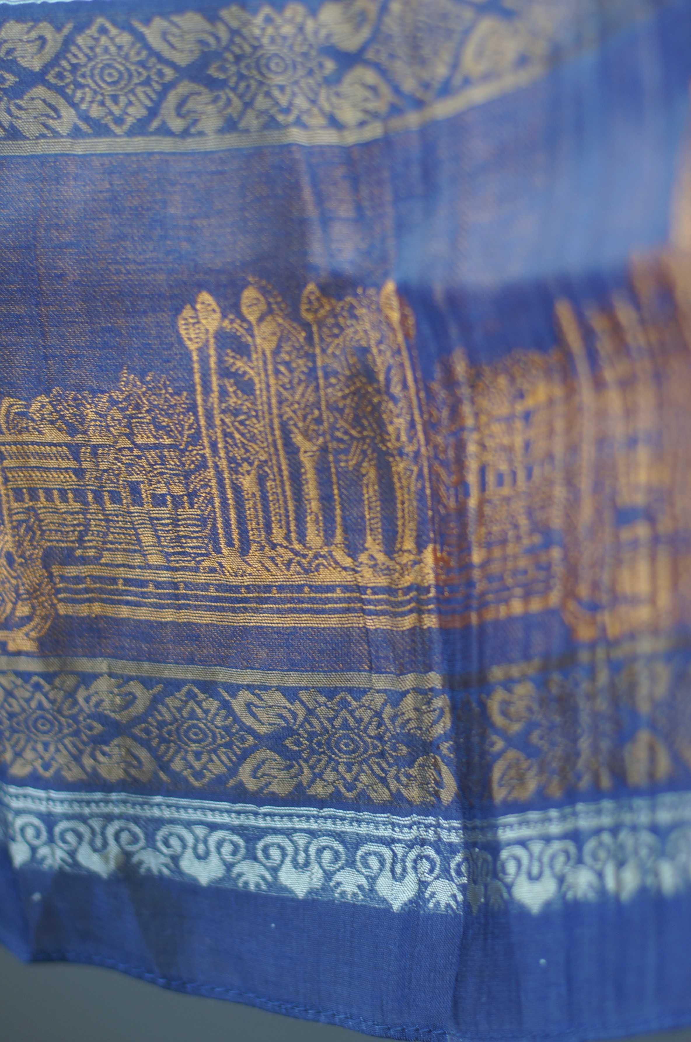 szal apaszka jedwabna nowa wielokolorowa cambodia silk