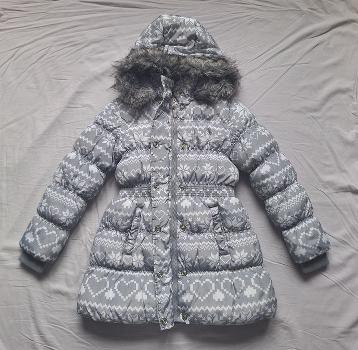 Dziewczęca szara kurtka zimowa