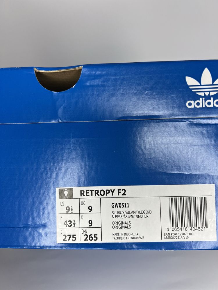 Кросівки Adidas Retropy F2 Originals Blue