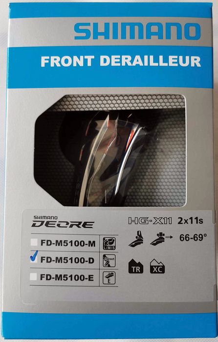 SHIMANO FD-M5100-D Przerzutka 2 Biegowa Side Swing