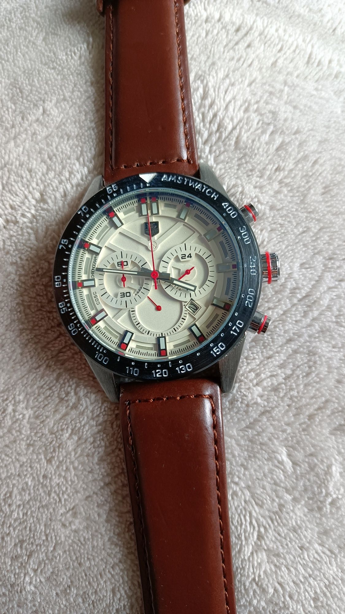 Tag duży fajny zegarek chronograf