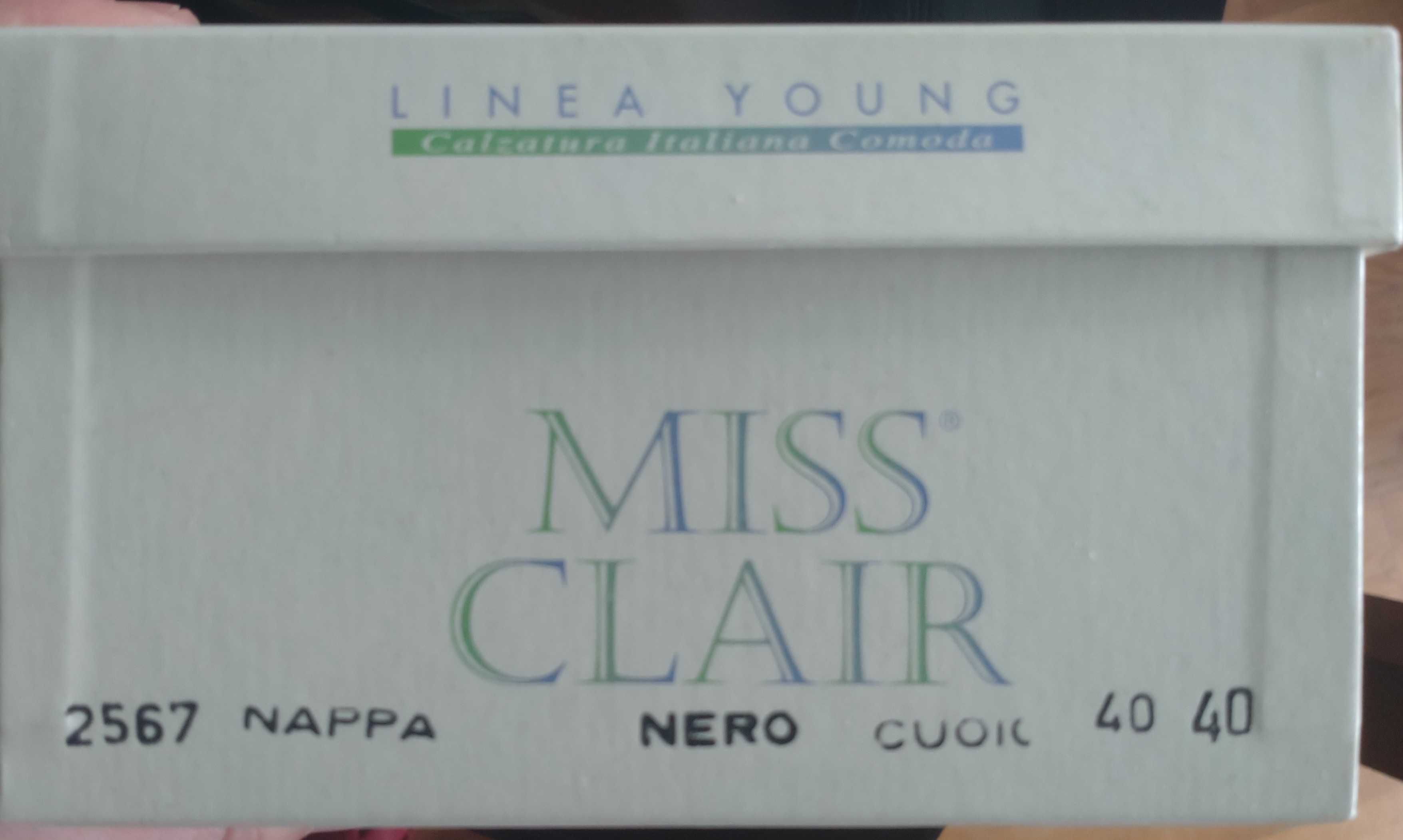Czółenka Linea Young Miss Clair, włoskie skórzane, bez pięty-rozm. 40