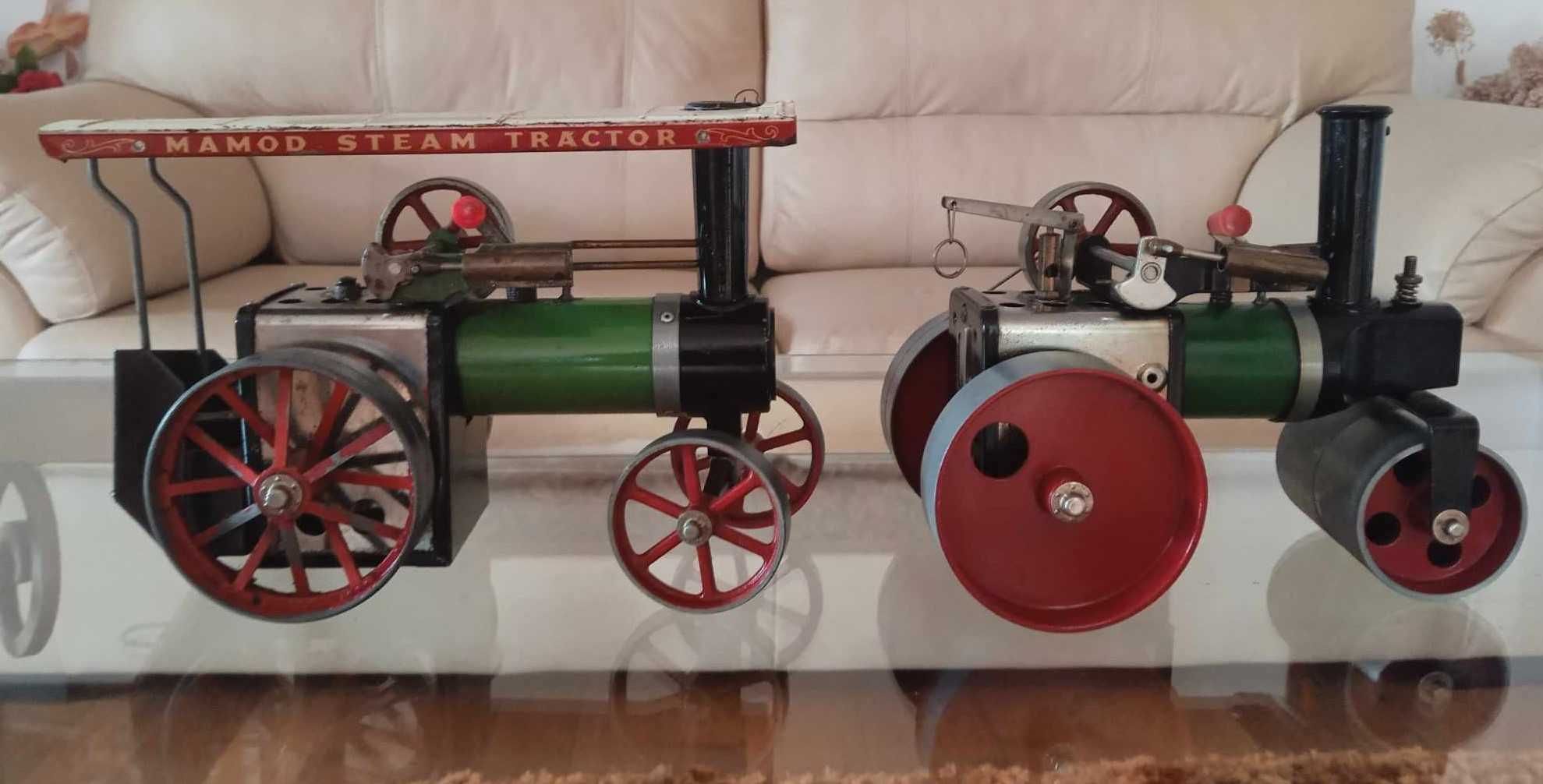 Vintage modelo Trator e Rolo a Vapor