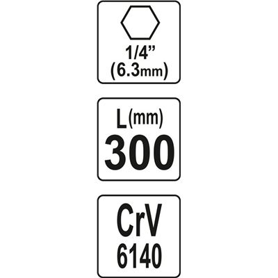 Przedłużka Elastyczna Hex 1/4" 300Mm Yato