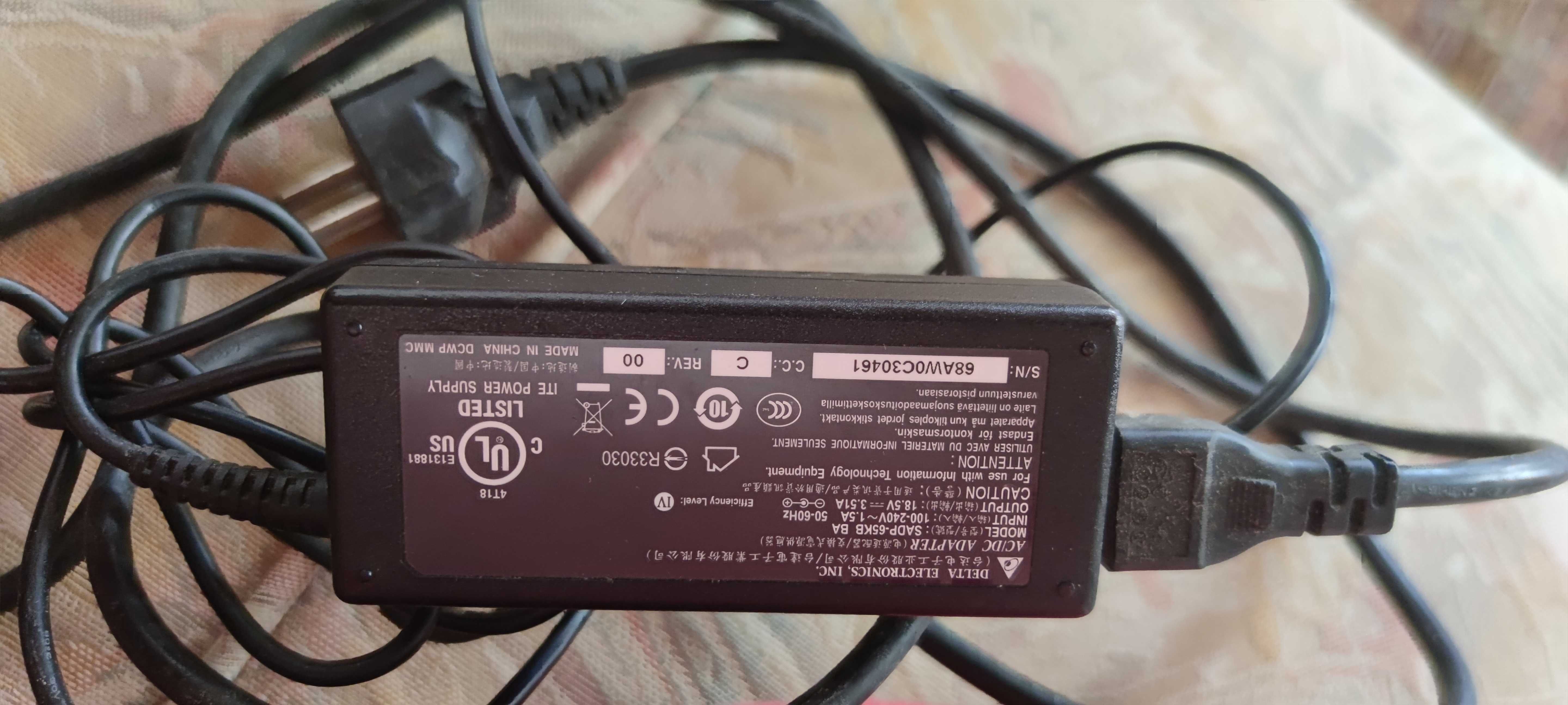 Carregador para Portátil HP 18.5V 3.5A 50-60Hz