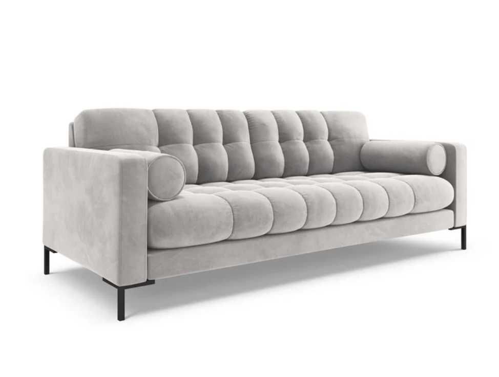 Sofa  BALI 3-osob srebrna czarna podstawa nowa okazja rabat 70% tanio