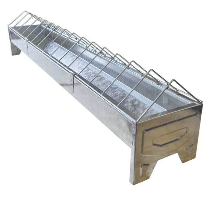 Korytko Ocynk 75Cm Zaczepy Gruba Stal Dla Drobiu Kur