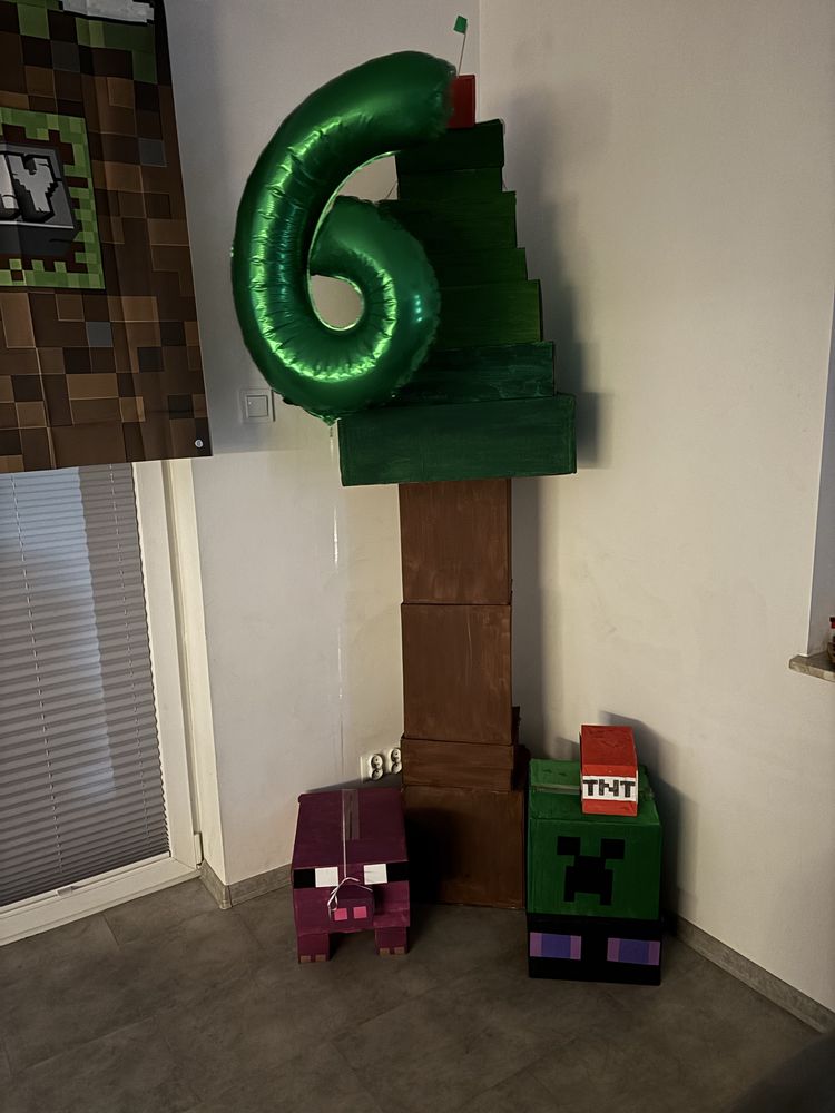 Sprzedam ozdoby minecraft handmade dekoracje urodzinowe