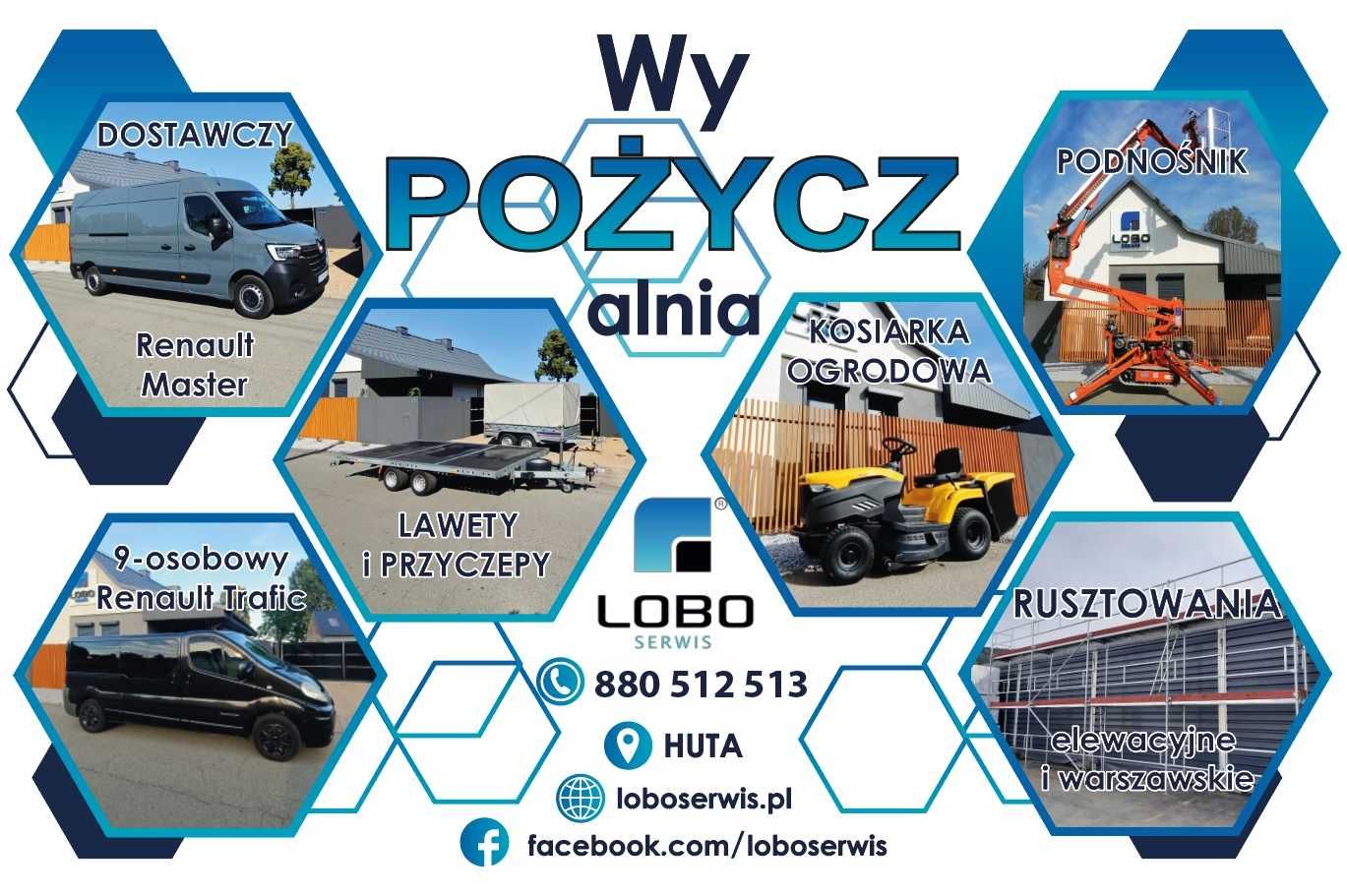 Wypożyczalnia busów/dostawczych/brygadówka/7osób+hak/wynajem