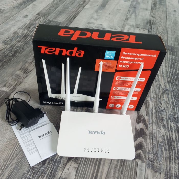 Роутер, маршрутизатор tenda F3, тенда ф3