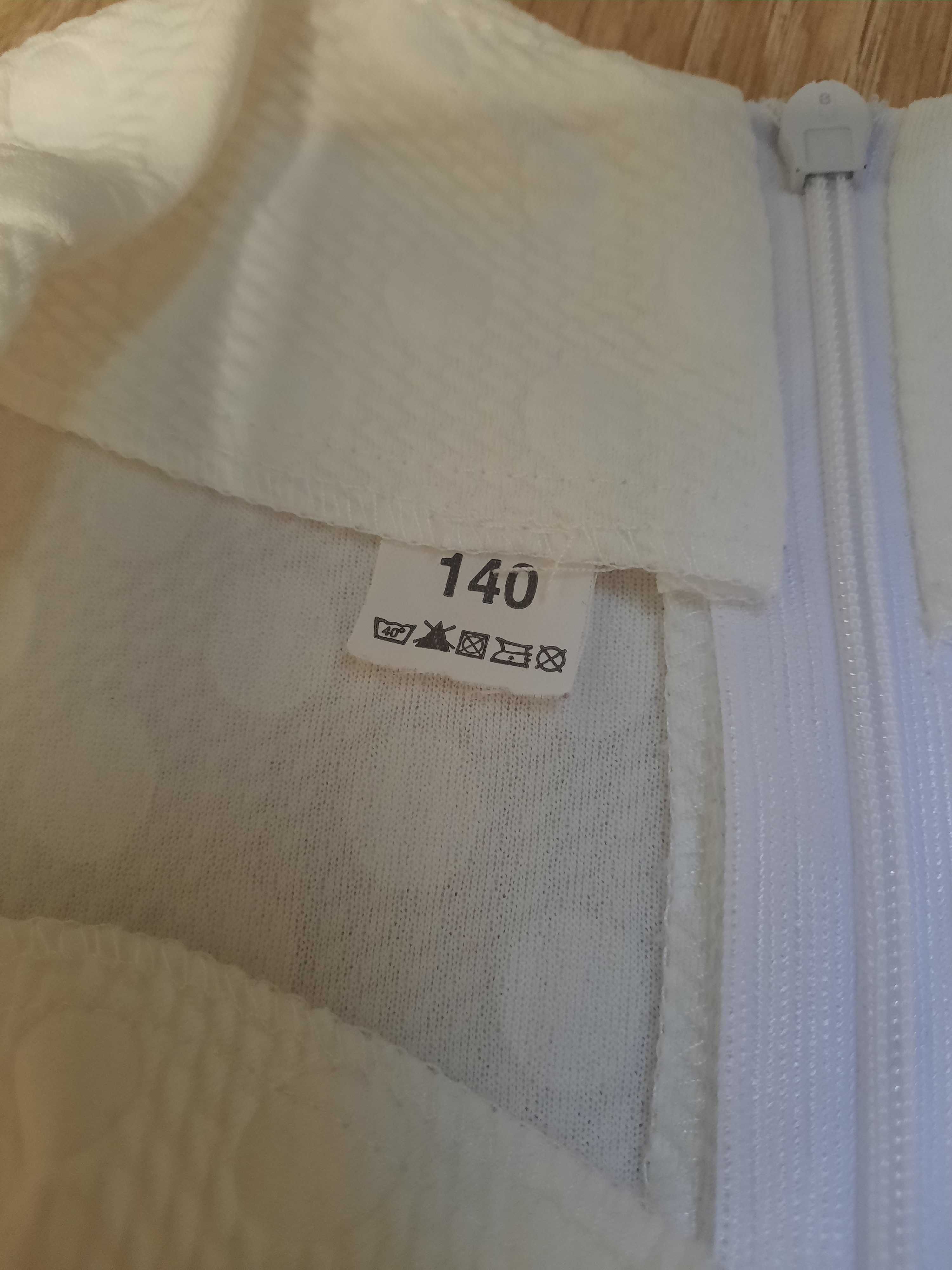 Sukienka biała rozmiar 140 (134)