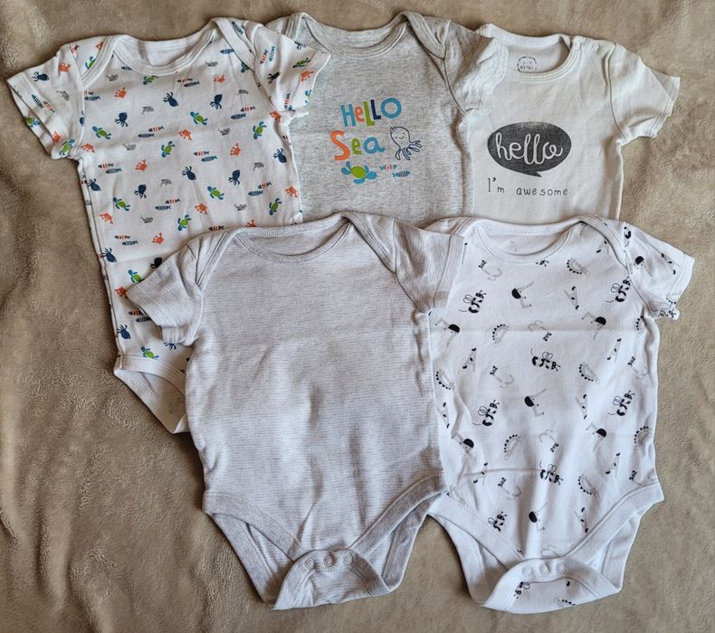 Paka 5x body niemowlęce 74 chłopięce Cool Club Smyk i inne