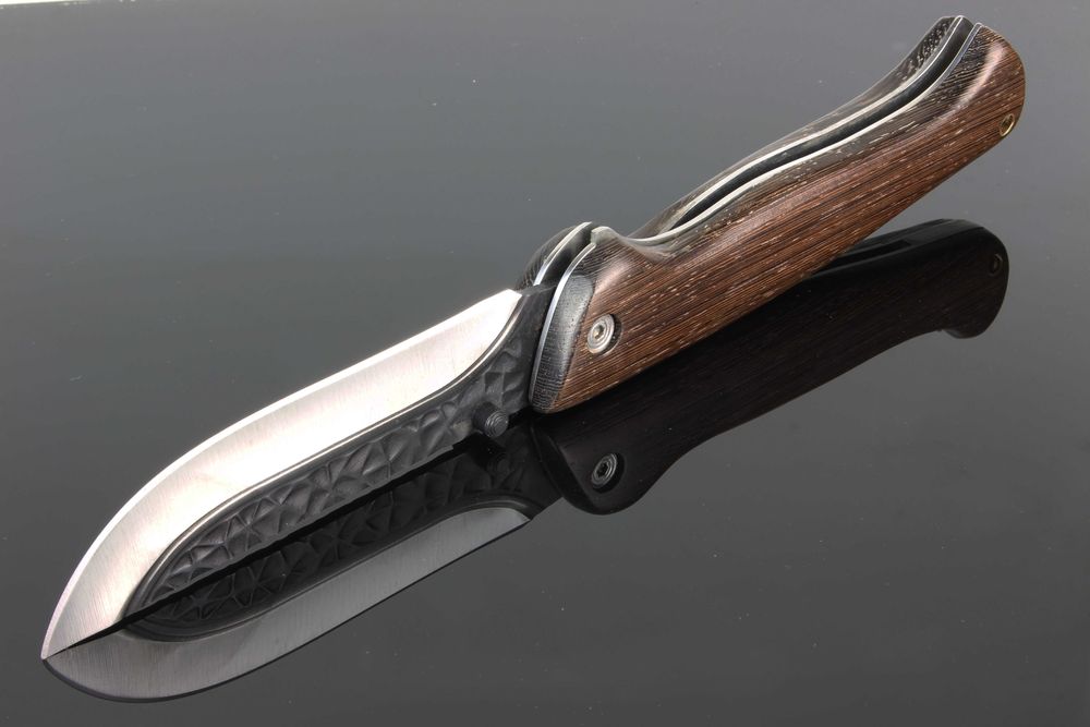 Nóż myśliwski taktyczny składany NIEDŹWIEDŹ Drewno drewniany R13