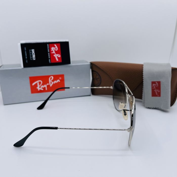 Солнцезащитные очки Ray Ban Aviator 3026 Silver-mBlue Grade 62м стекло
