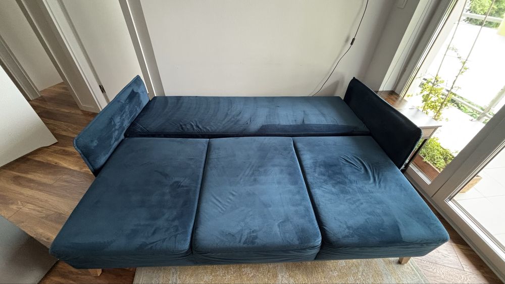 Sofa SOLIS Agata Meble | Funkcja Spania + pojemnik | Tkanina Velluto