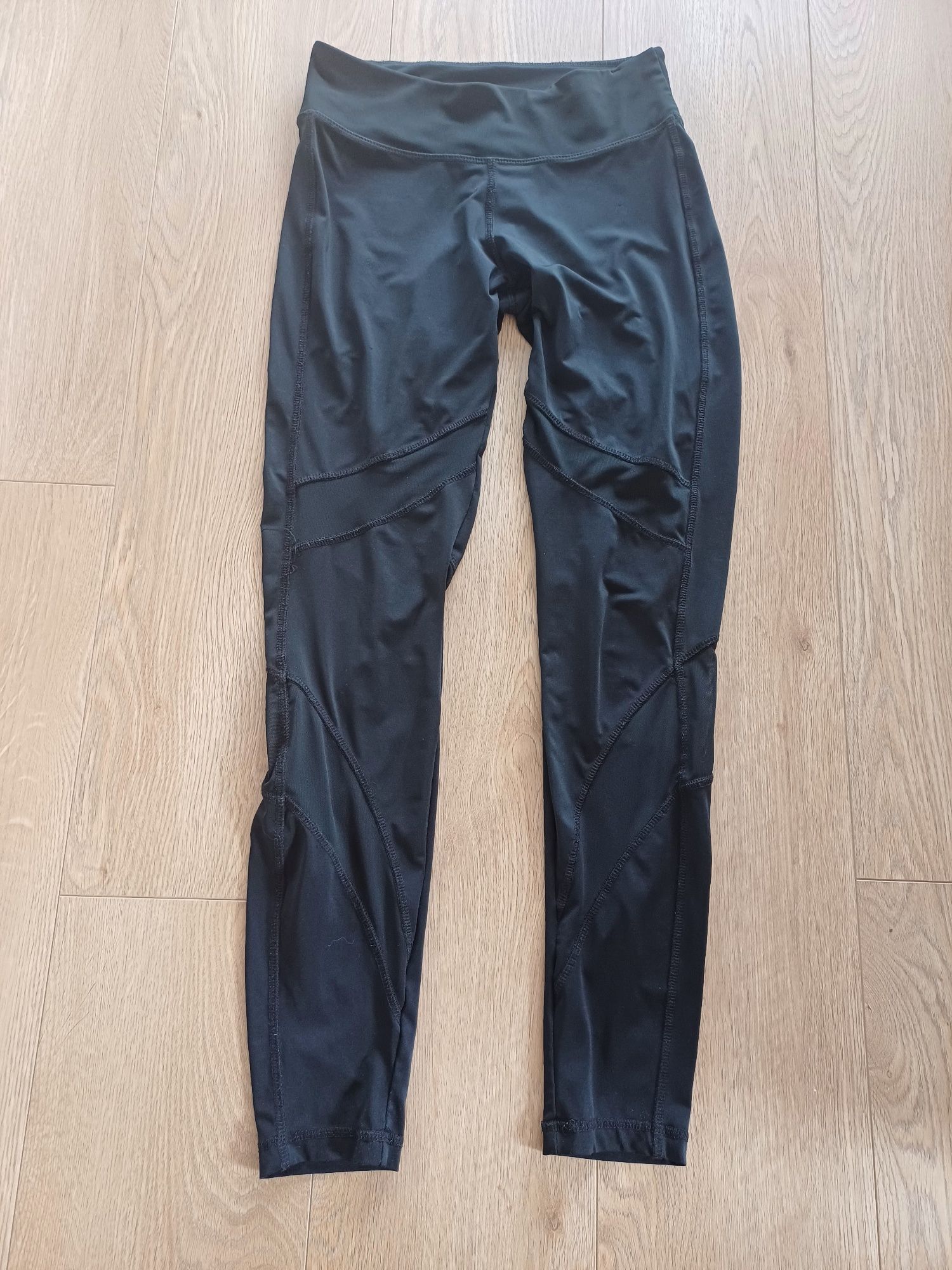 Getry legginsy czarne siatka S nowe