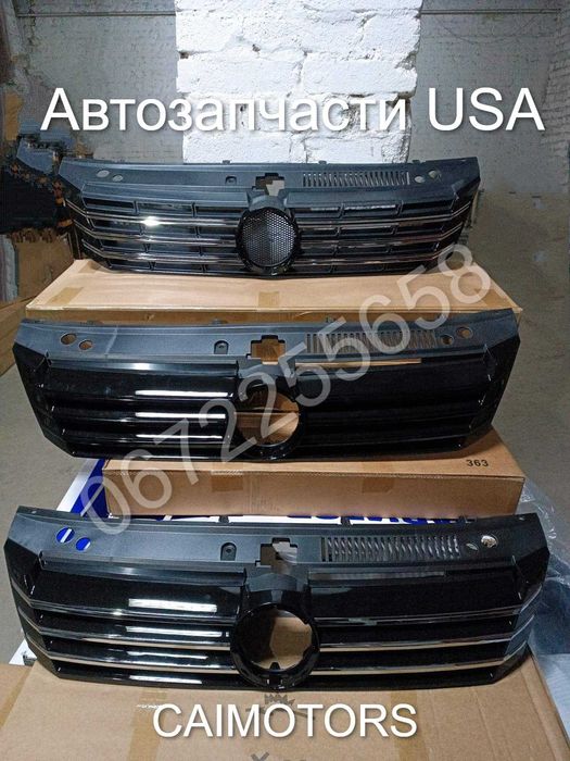Решетка радиатора центральная бампера Passat B7 B8 B9 Jetta Tiguan