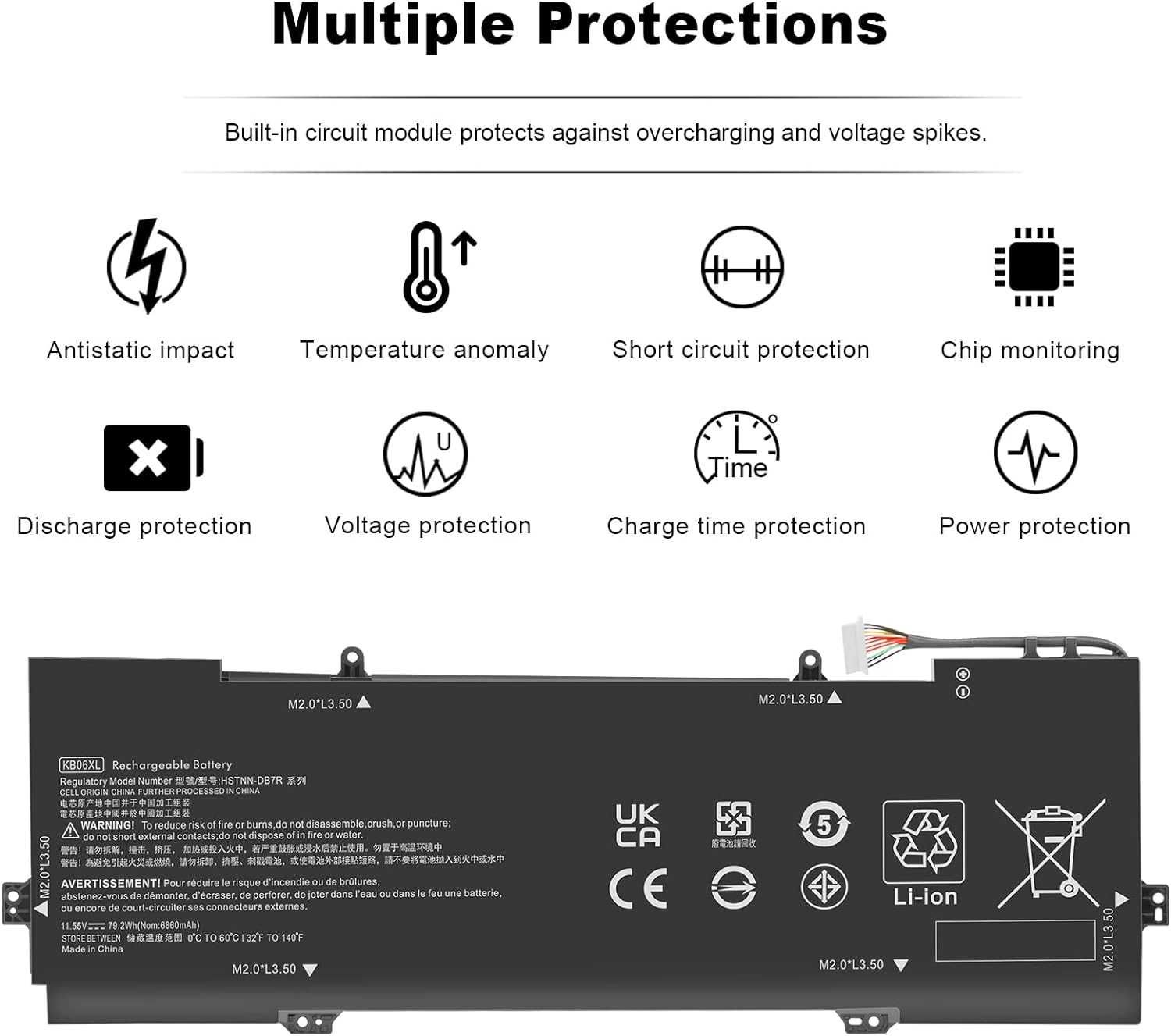 Bateria ARyee KB06XL kompatybilna z Spectre X360