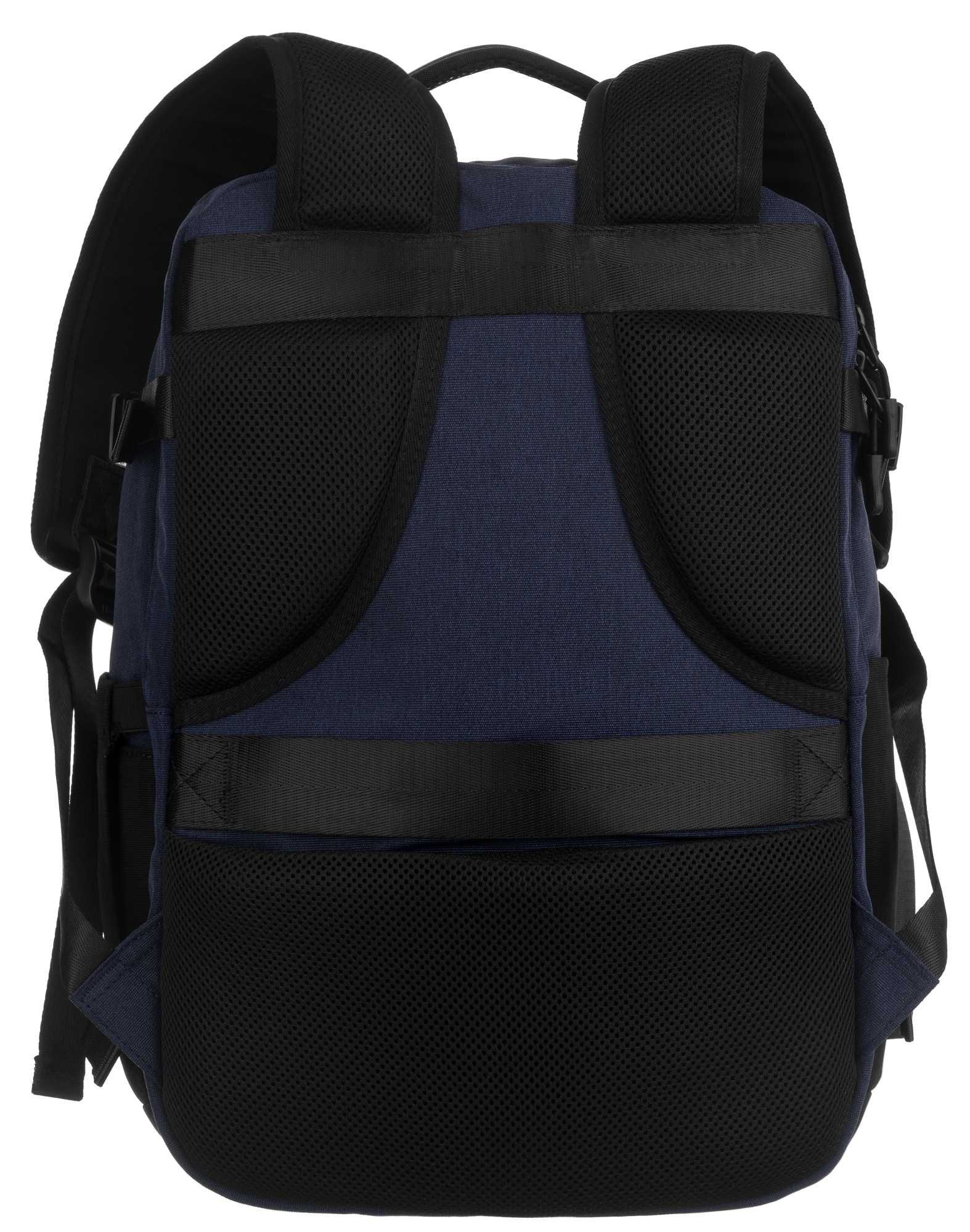 HIMAWARI pojemny plecak podróżny bagaż podręczny na laptop granatowy