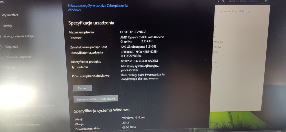 Laptop HP 15s  Ryzen 5 5500U / 32GB ram podkładka chłodząca/ 1tb dysk