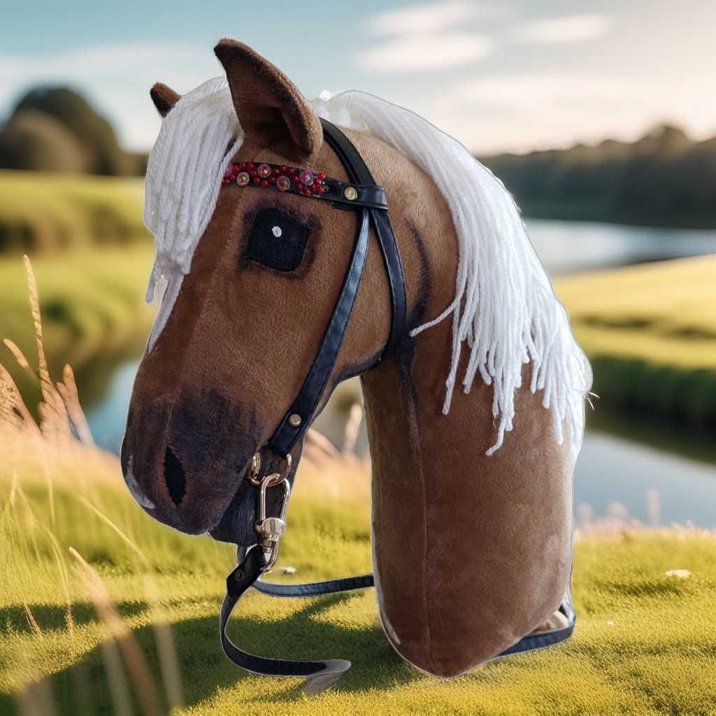 Hobby horse -a3 -srokaty -ogłowie westernowe -wędzidło