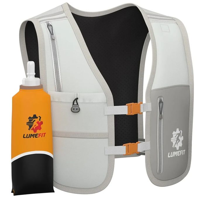 Kamizelka do Biegania - Kamizelka Odblaskowa z 500ml Składaną Butelką