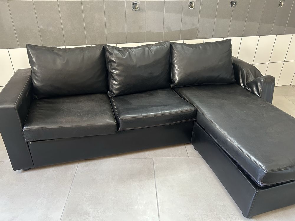 Sofa pele preto