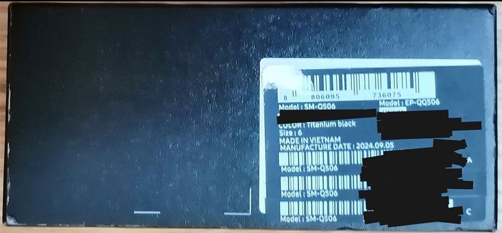 Samsung Galaxy Ring Preto Titânio, tamanho 6- novo, 3 anos de garantia