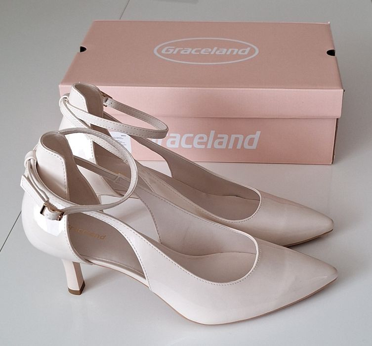 Beżowe Szpilki Graceland 41 Nowe