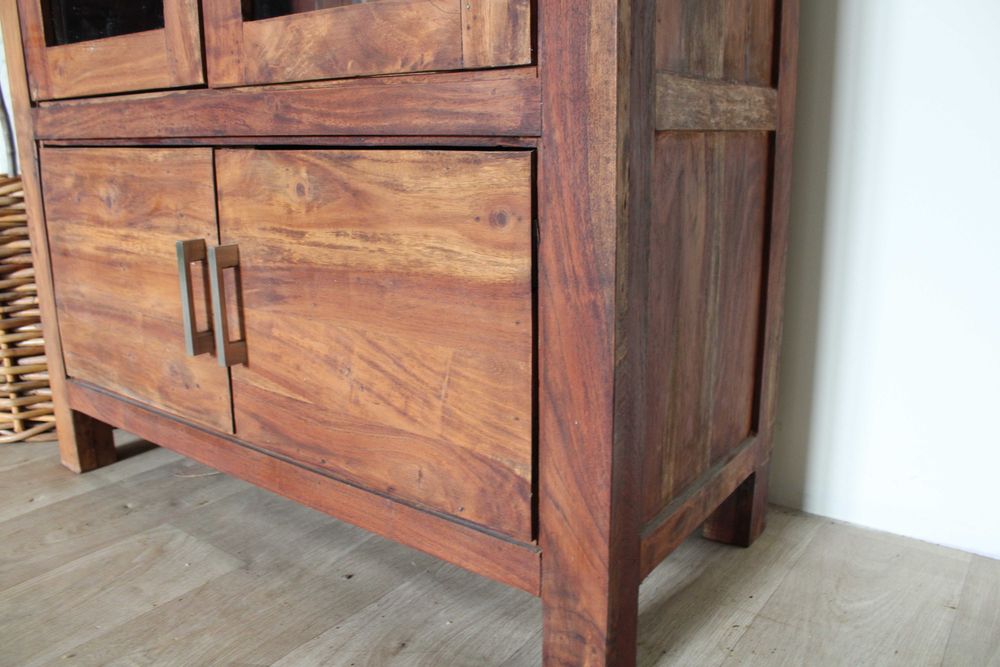 Komoda witryna kolonialne egzotyczna drewniana