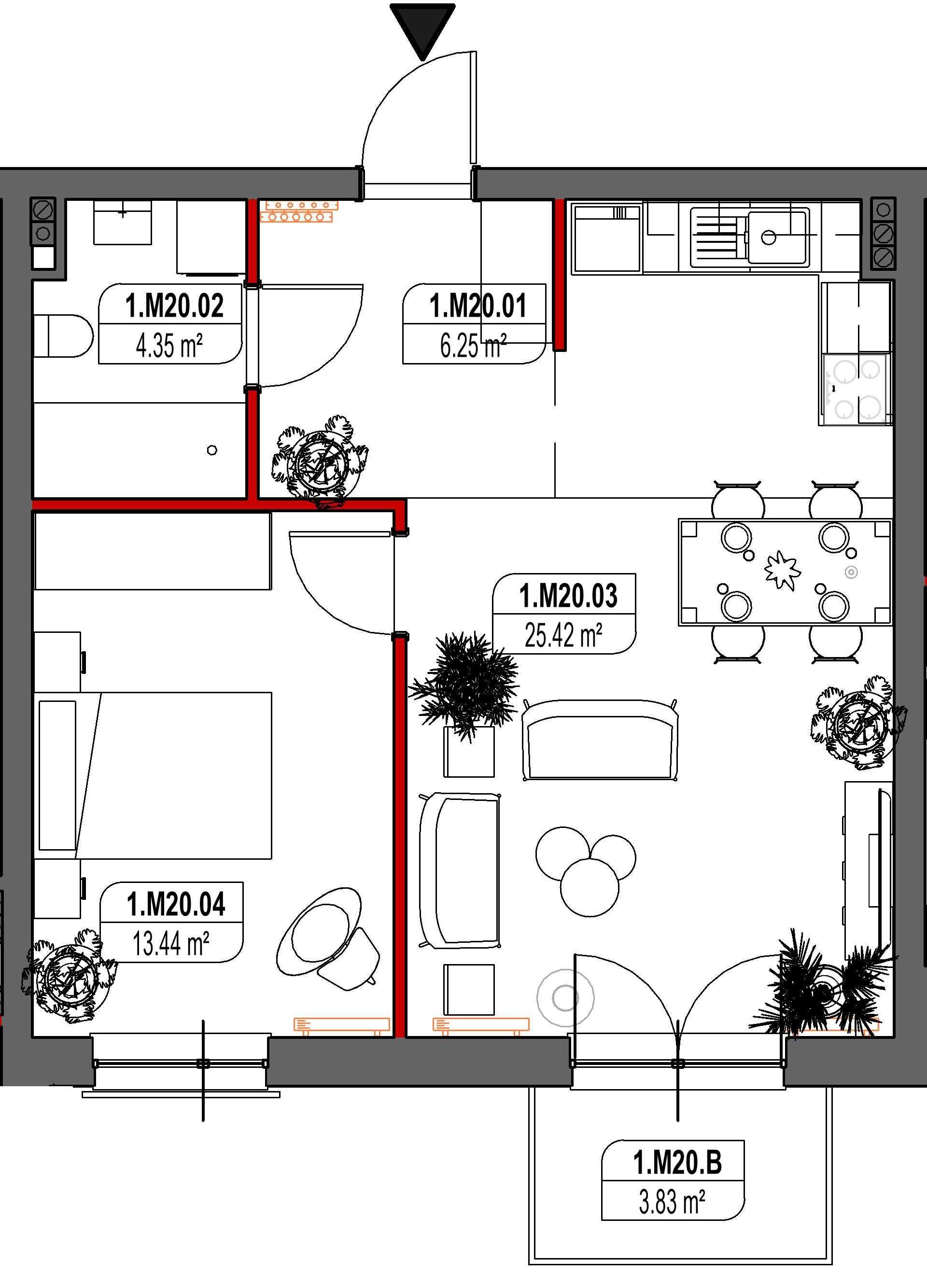 Nowe mieszkanie - stan deweloperski - Nakło Gold Light - 50 m2