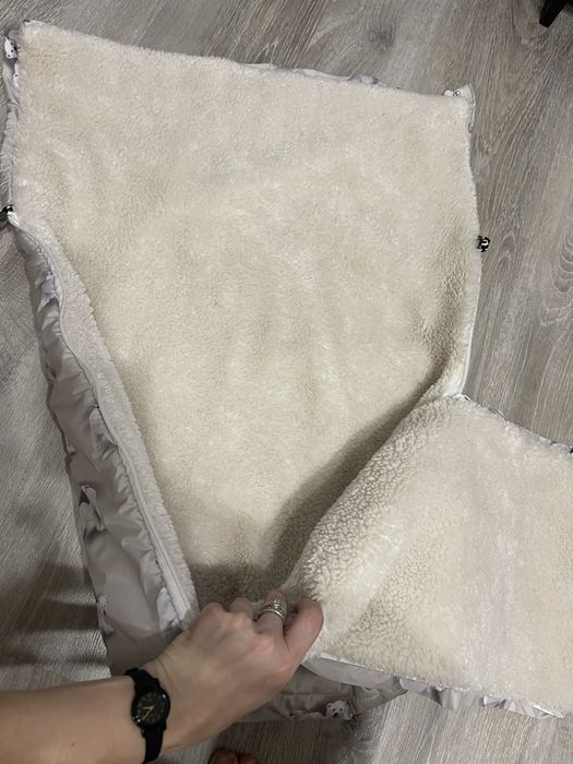 Конверт зимовий дитячий для немовлят в коляску прогулянковий на хутрі