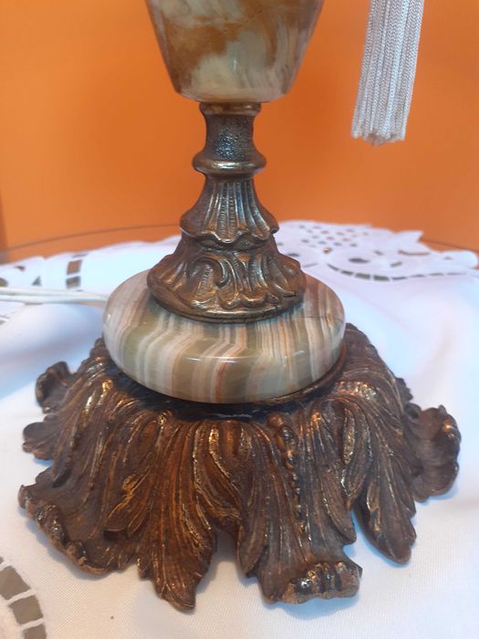 Lampa onyks mosiądz vintage(zabytek)