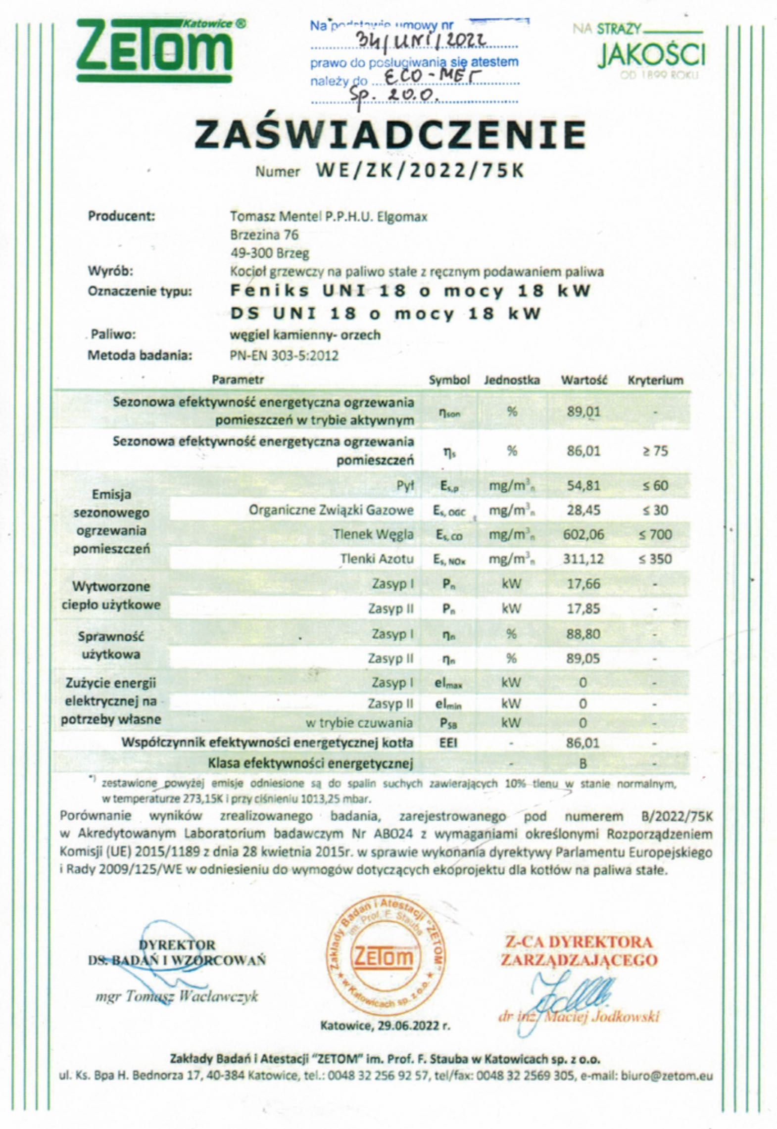 Kocioł zasypowy Feniks UNI 18 kW - nowoczesne i ekologiczne ogrzewanie