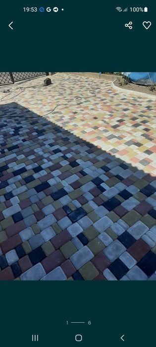 Вкладання бруківки,тротуарної плитки.