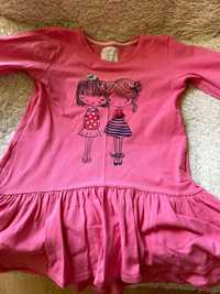 Różowa tunika/sukienka dla dziewczynki 128 5.10.15