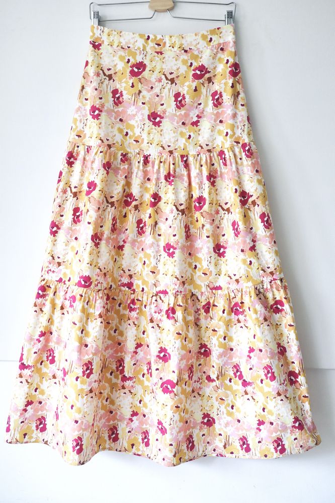 Spodnica maxi w kwiaty bawełna