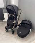 Wózek Cybex Priam 4.0 2w1 Deep Black, rama Rose Gold