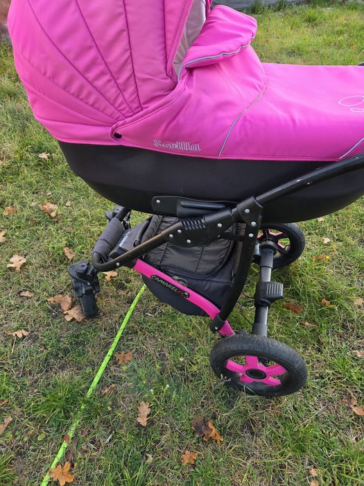 Wózek/gondola różowy dla dziewczynki 2w1