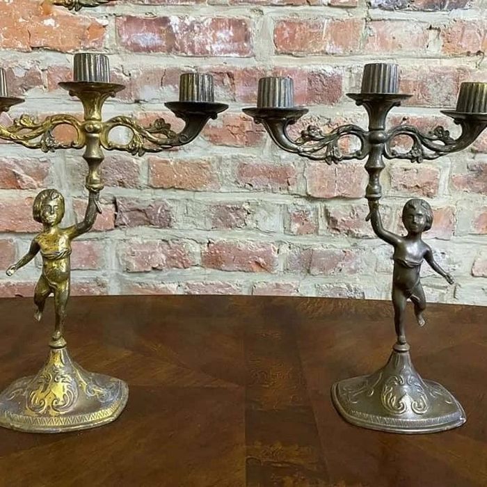 Бронзові підсвічники канделябри