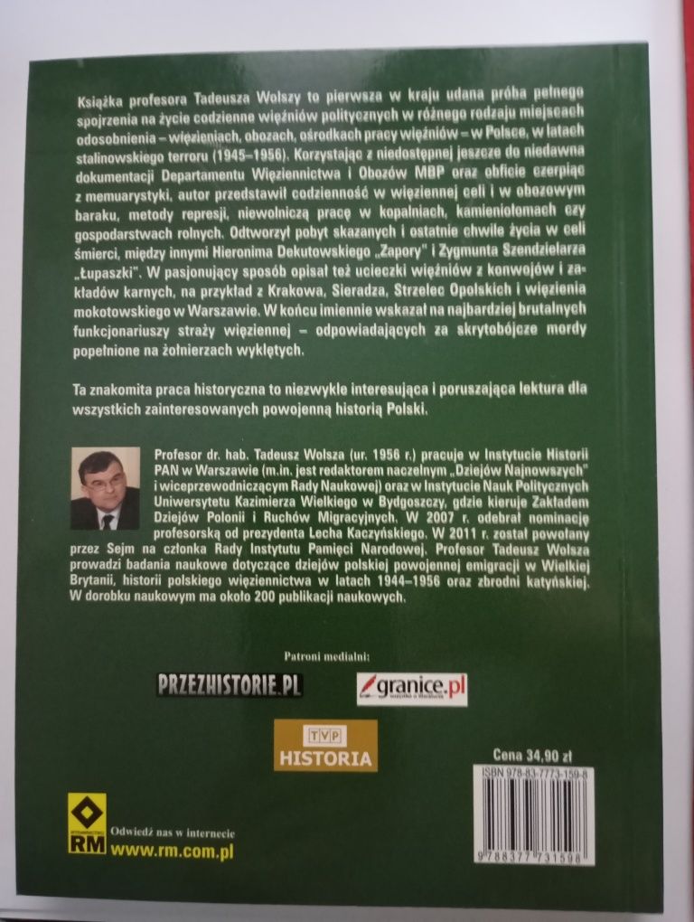 Więzienia stalinowskie w Polsce Tadeusz Wolsza stan idealny, jak nowa